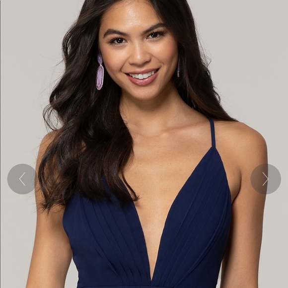 Navy Blue Prom Dress - Picture 4 of 6